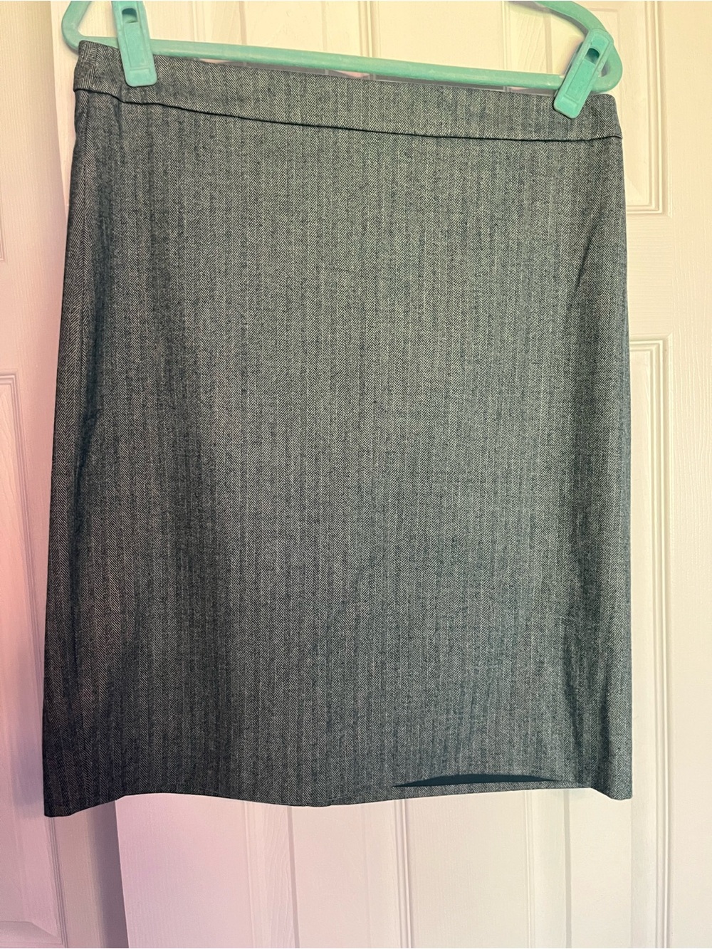 Banana Republic Teal Herringbone Pencil Skirt